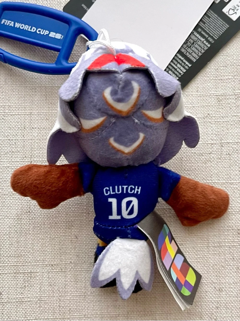 FIFA World Cup 2026 Clutch The Bald Eagle USA Mascot Plush Keychain